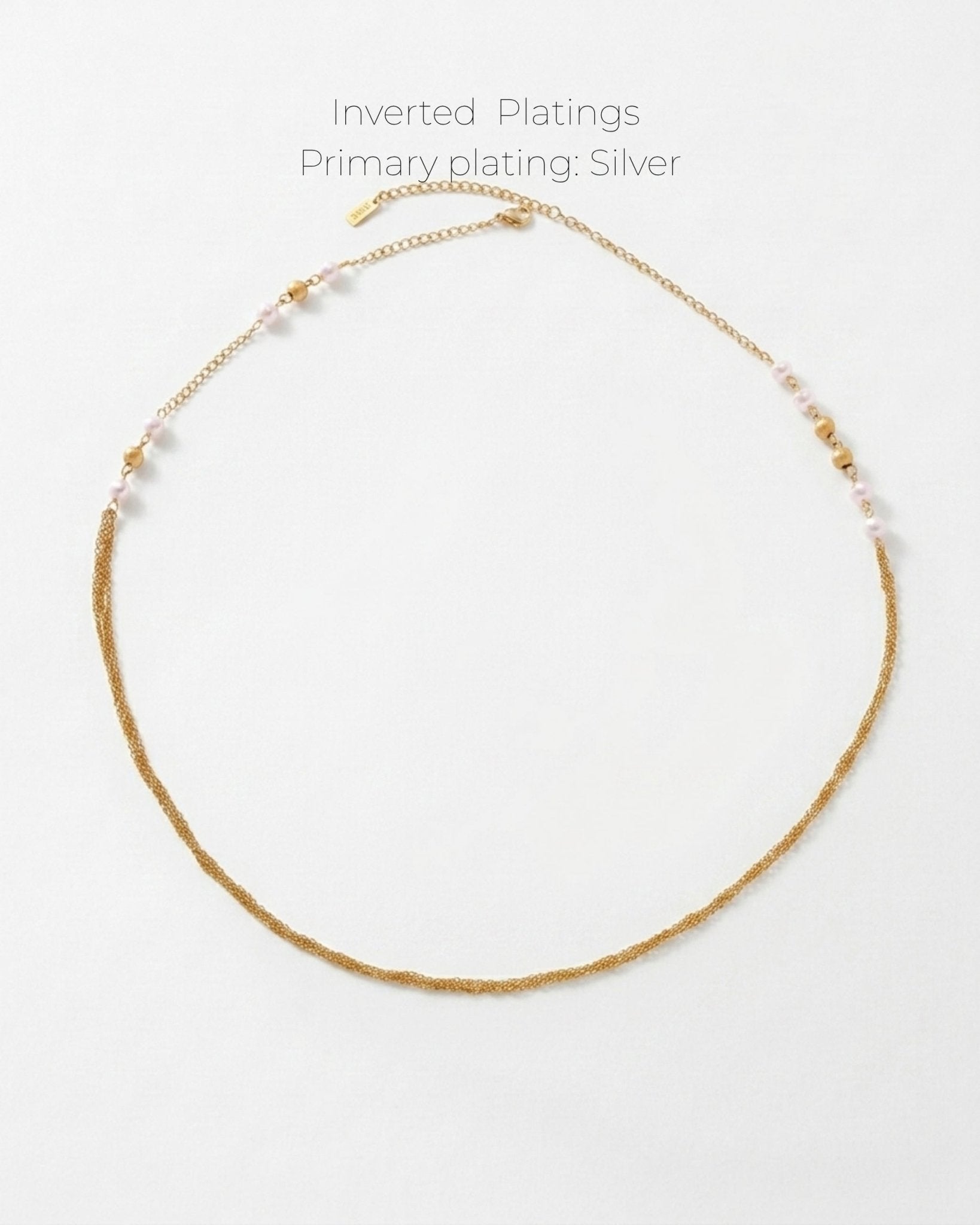 LINNEA Waterproof Silver Stainless Steel Long Necklace - Sanded Finish - DANSK Copenhagen