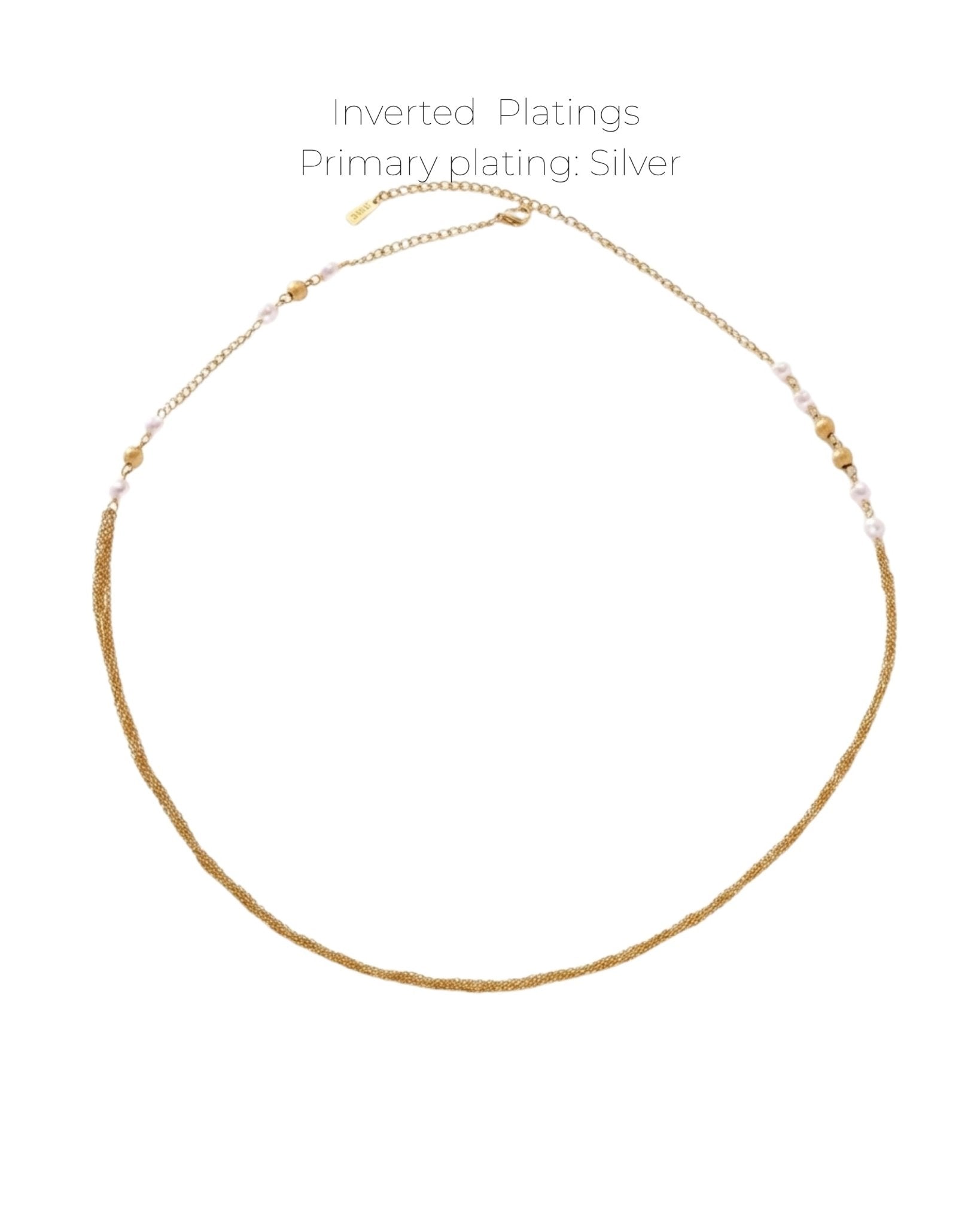 LINNEA Waterproof Silver Stainless Steel Long Necklace - Sanded Finish - DANSK Copenhagen