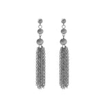 LINNEA Waterproof Silver Stainless Steel Statement Earrings - Sanded Finish - DANSK Copenhagen