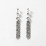 LINNEA Waterproof Silver Stainless Steel Statement Earrings - Sanded Finish - DANSK Copenhagen