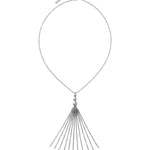 LINNEA Waterproof Silver Stainless Steel Y Necklace - Sanded Finish - DANSK Copenhagen