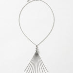 LINNEA Waterproof Silver Stainless Steel Y Necklace - Sanded Finish - DANSK Copenhagen
