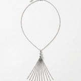 LINNEA Waterproof Silver Stainless Steel Y Necklace - Sanded Finish - DANSK Copenhagen