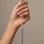 LINNEA Waterproof Silver Stainless Steel Y Necklace - Sanded Finish - DANSK Copenhagen
