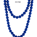 Lisa 2in1 Resin Necklaces Blue -DNSK Copenhagen