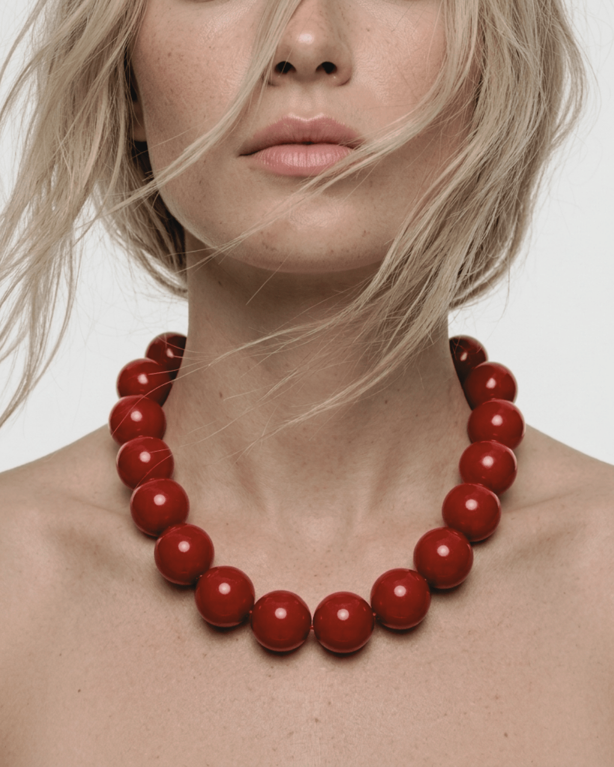 Lisa 2in1 Resin Necklaces Red -DNSK Copenhagen
