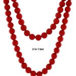Lisa 2in1 Resin Necklaces Red -DNSK Copenhagen
