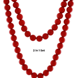 Lisa 2in1 Resin Necklaces Red -DNSK Copenhagen