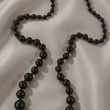 Lisa Long Resin Necklace Black -DNSK Copenhagen