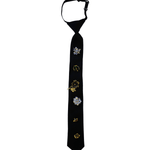 Lisa Neck Tie Black Fabric incl 6 Brooches Adjustable -DNSK Copenhagen