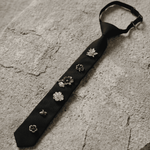 Lisa Neck Tie Black Fabric incl 6 Brooches Adjustable -DNSK Copenhagen