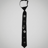 Lisa Neck Tie Black Fabric incl 6 Brooches Adjustable -DNSK Copenhagen