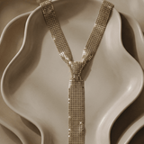 Lisa Neck Tie Matte Gold Plating Adjustable -DNSK Copenhagen