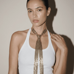 Lisa Neck Tie Matte Gold Plating Adjustable -DNSK Copenhagen