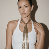 Lisa Neck Tie Matte Gold Plating Adjustable -DNSK Copenhagen