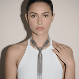 Lisa Neck Tie Matte Silver Plating Adjustable -DNSK Copenhagen