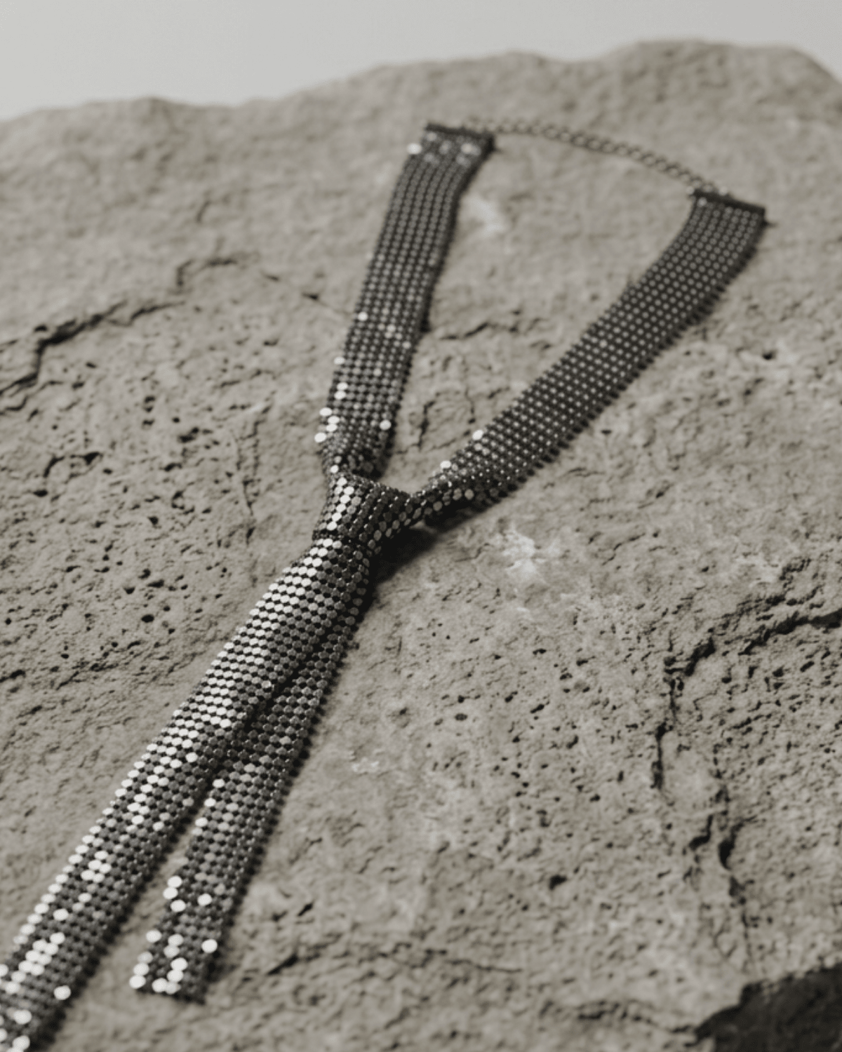 Lisa Neck Tie Matte Silver Plating Adjustable -DNSK Copenhagen