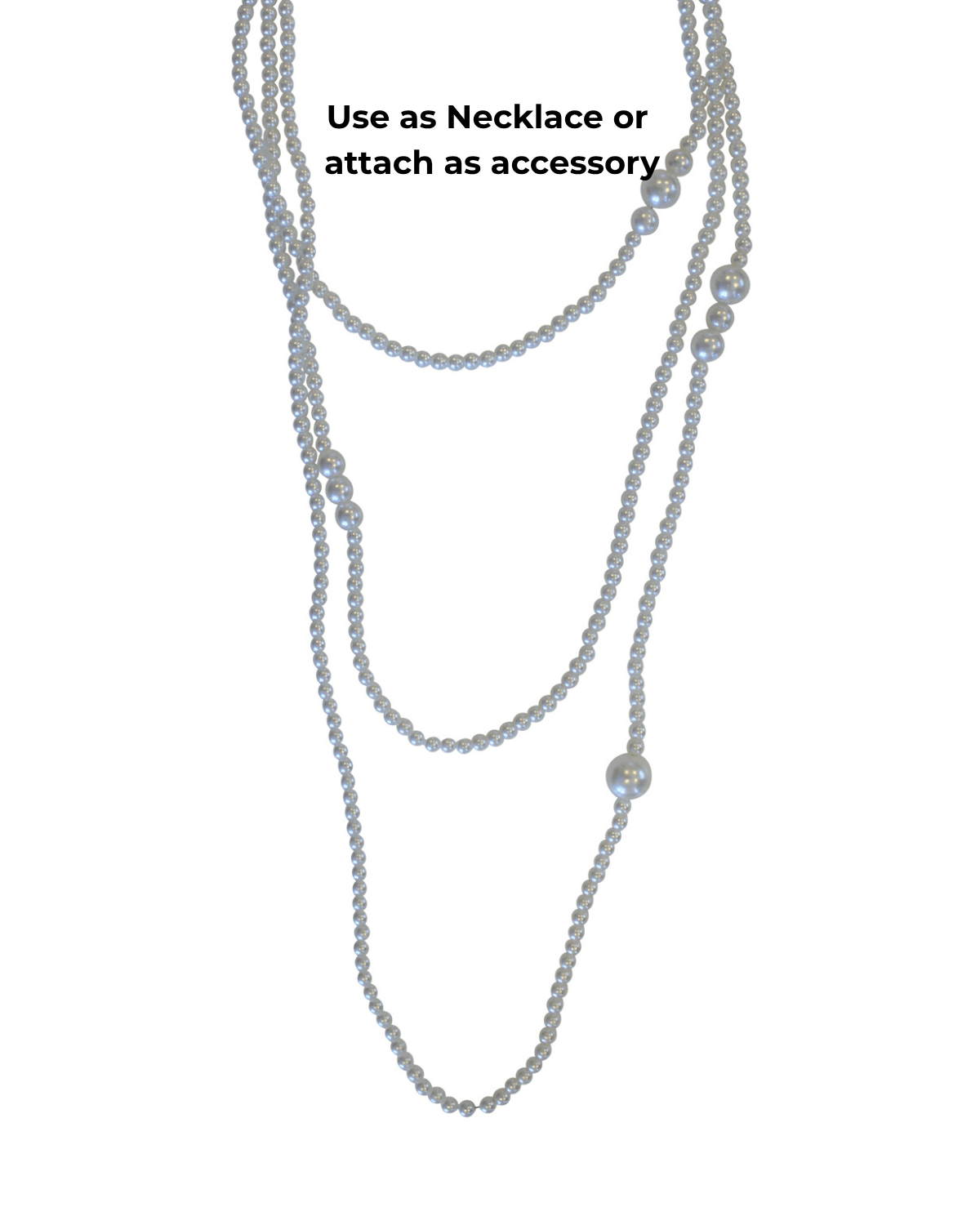 Lisa Pearl Waist Chain 120 cm -DNSK Copenhagen