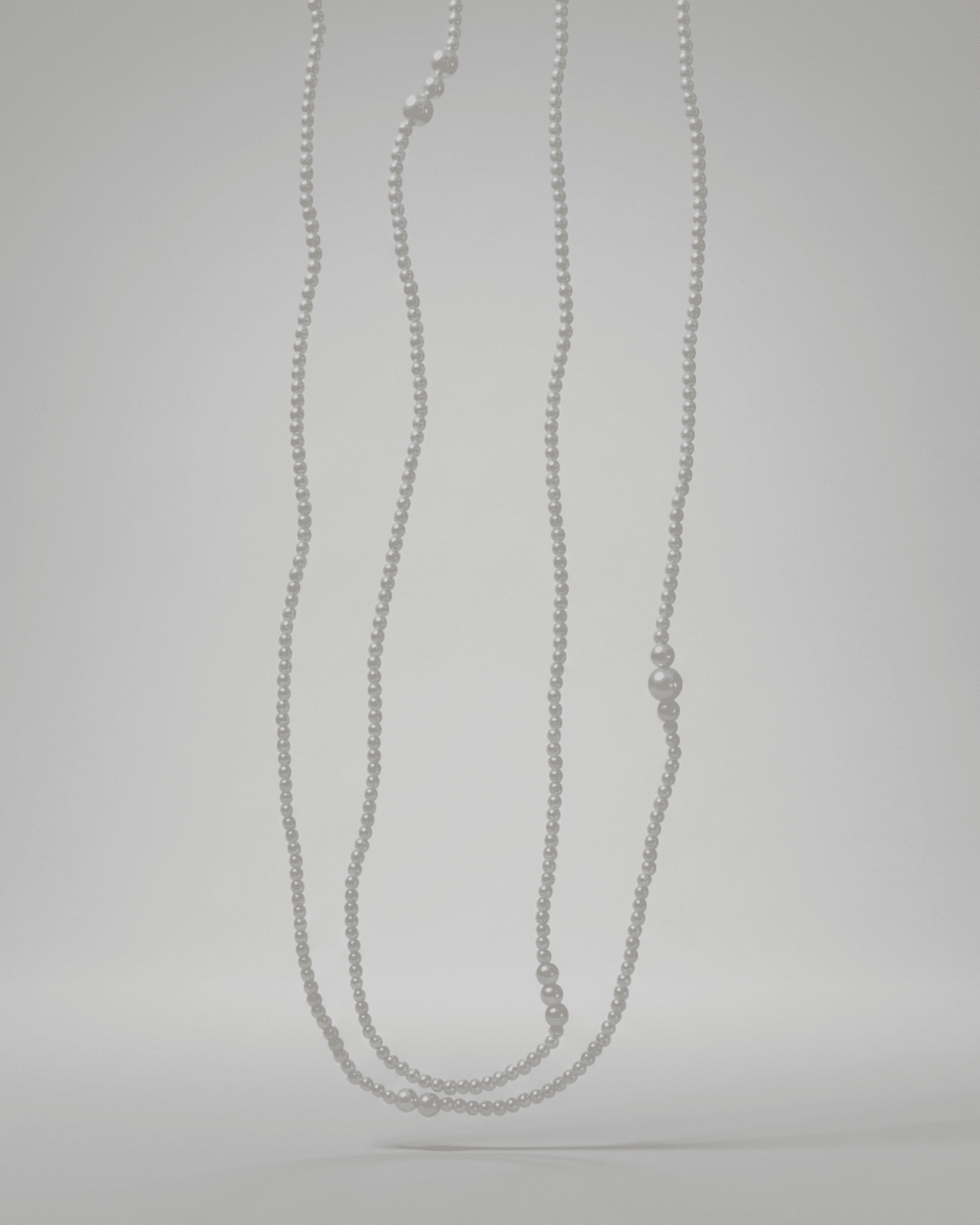 Lisa Pearl Waist Chain 120 cm -DNSK Copenhagen