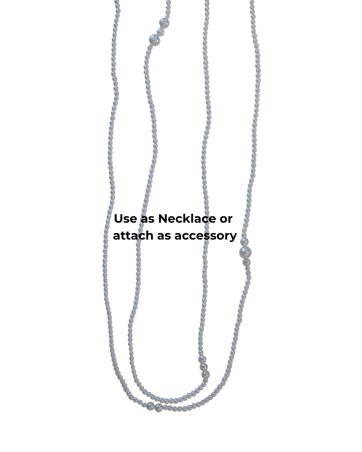 Lisa Pearl Waist Chain 120 cm -DNSK Copenhagen