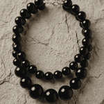 Lisa Short 2in1 Resin Necklaces Black -DNSK Copenhagen