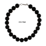 Lisa Short 2in1 Resin Necklaces Black -DNSK Copenhagen
