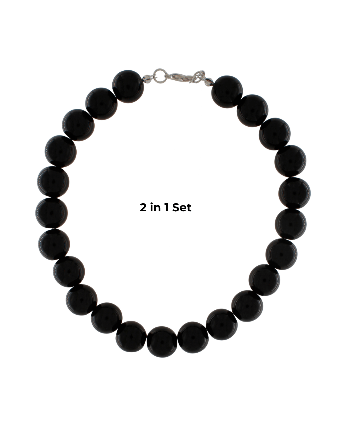 Lisa Short 2in1 Resin Necklaces Black -DNSK Copenhagen