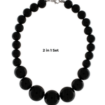 Lisa Short 2in1 Resin Necklaces Black -DNSK Copenhagen