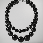 Lisa Short 2in1 Resin Necklaces Black -DNSK Copenhagen