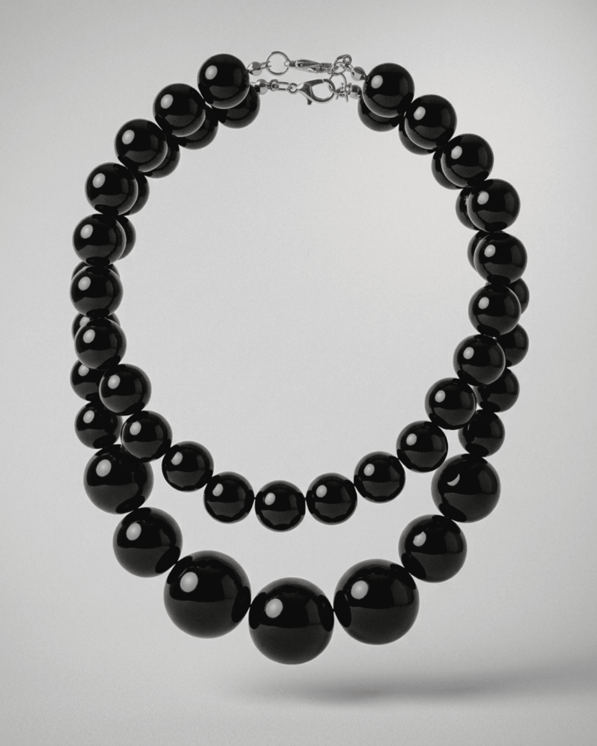 Lisa Short 2in1 Resin Necklaces Black -DNSK Copenhagen