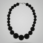 Lisa Short 2in1 Resin Necklaces Black -DNSK Copenhagen