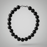 Lisa Short 2in1 Resin Necklaces Black -DNSK Copenhagen