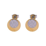 LIV Waterproof 18K Gold Plated 2in1 Earring – Brushed/Sanded Stainless Steel - DANSK Copenhagen