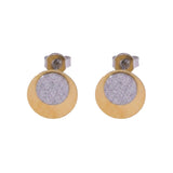LIV Waterproof 18K Gold Plated 2in1 Earring – Brushed/Sanded Stainless Steel - DANSK Copenhagen