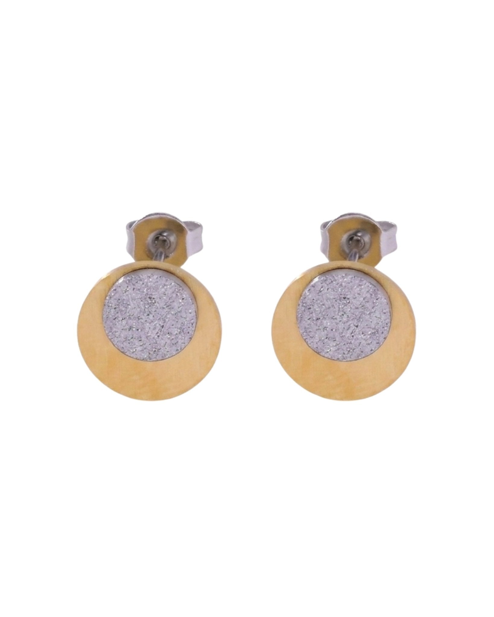 LIV Waterproof 18K Gold Plated 2in1 Earring – Brushed/Sanded Stainless Steel - DANSK Copenhagen