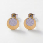 LIV Waterproof 18K Gold Plated 2in1 Earring – Brushed/Sanded Stainless Steel - DANSK Copenhagen
