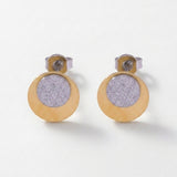 LIV Waterproof 18K Gold Plated 2in1 Earring – Brushed/Sanded Stainless Steel - DANSK Copenhagen
