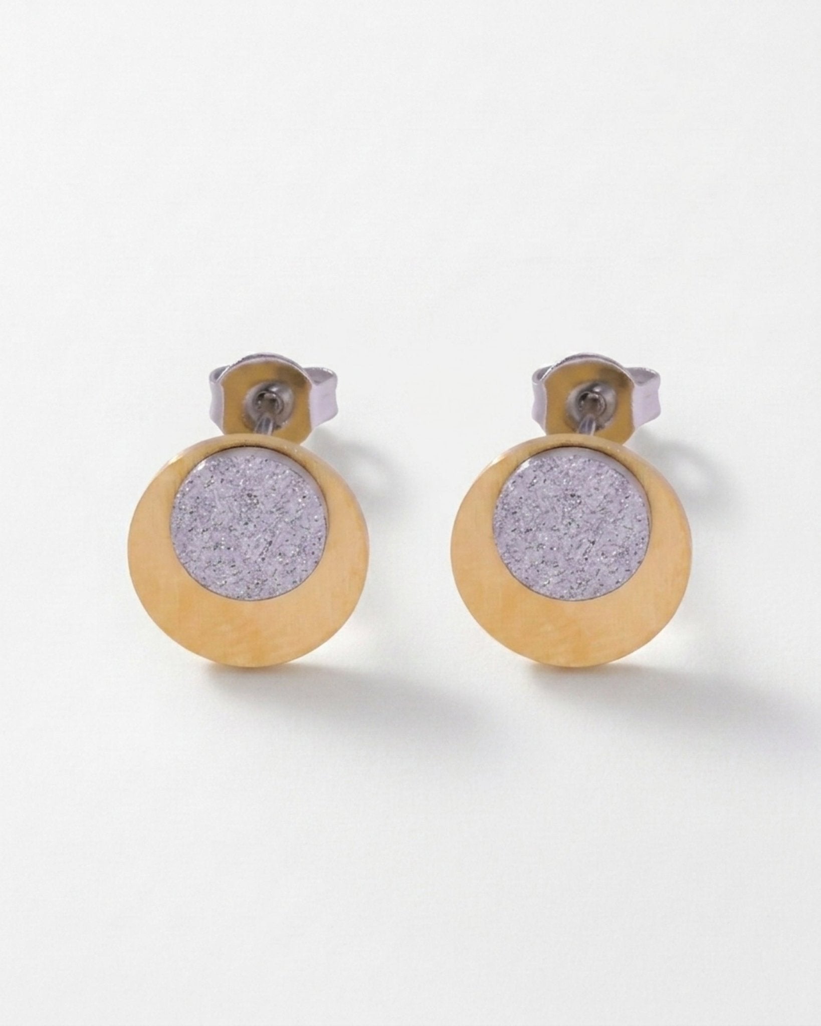 LIV Waterproof 18K Gold Plated 2in1 Earring – Brushed/Sanded Stainless Steel - DANSK Copenhagen