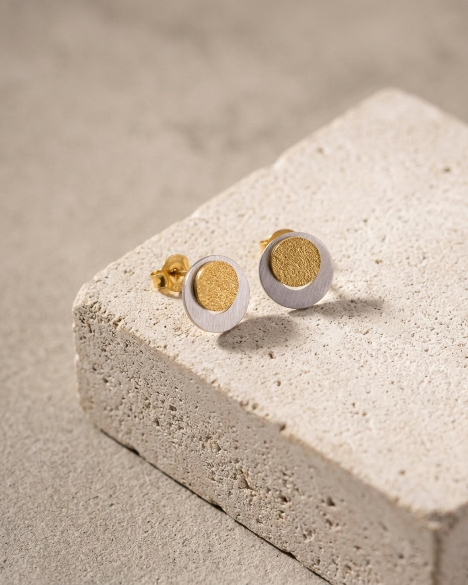LIV Waterproof 18K Gold Plated 2in1 Open Earring – Brushed/Sanded Stainless Steel - DANSK Copenhagen