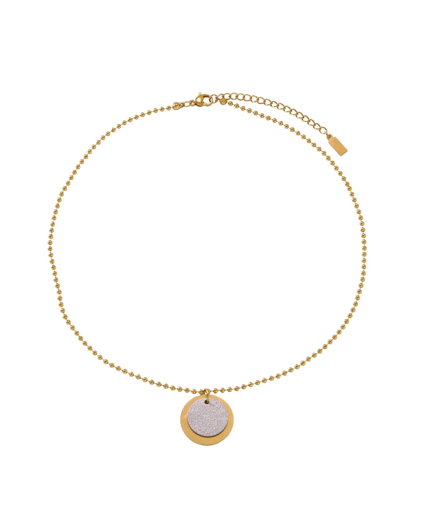 LIV Waterproof 18K Gold Plated Duo Tone Necklace – Adjustable Chain & Brushed/Sanded Stainless Steel - DANSK Copenhagen