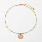LIV Waterproof 18K Gold Plated Duo Tone Necklace – Adjustable Chain & Brushed/Sanded Stainless Steel - DANSK Copenhagen