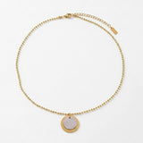 LIV Waterproof 18K Gold Plated Duo Tone Necklace – Adjustable Chain & Brushed/Sanded Stainless Steel - DANSK Copenhagen