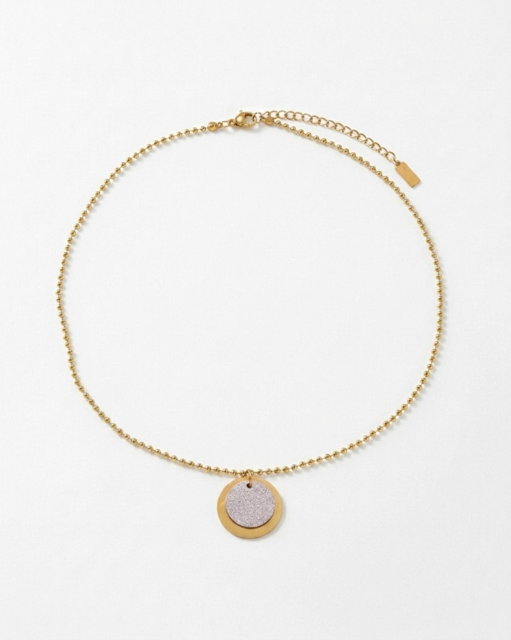LIV Waterproof 18K Gold Plated Duo Tone Necklace – Adjustable Chain & Brushed/Sanded Stainless Steel - DANSK Copenhagen