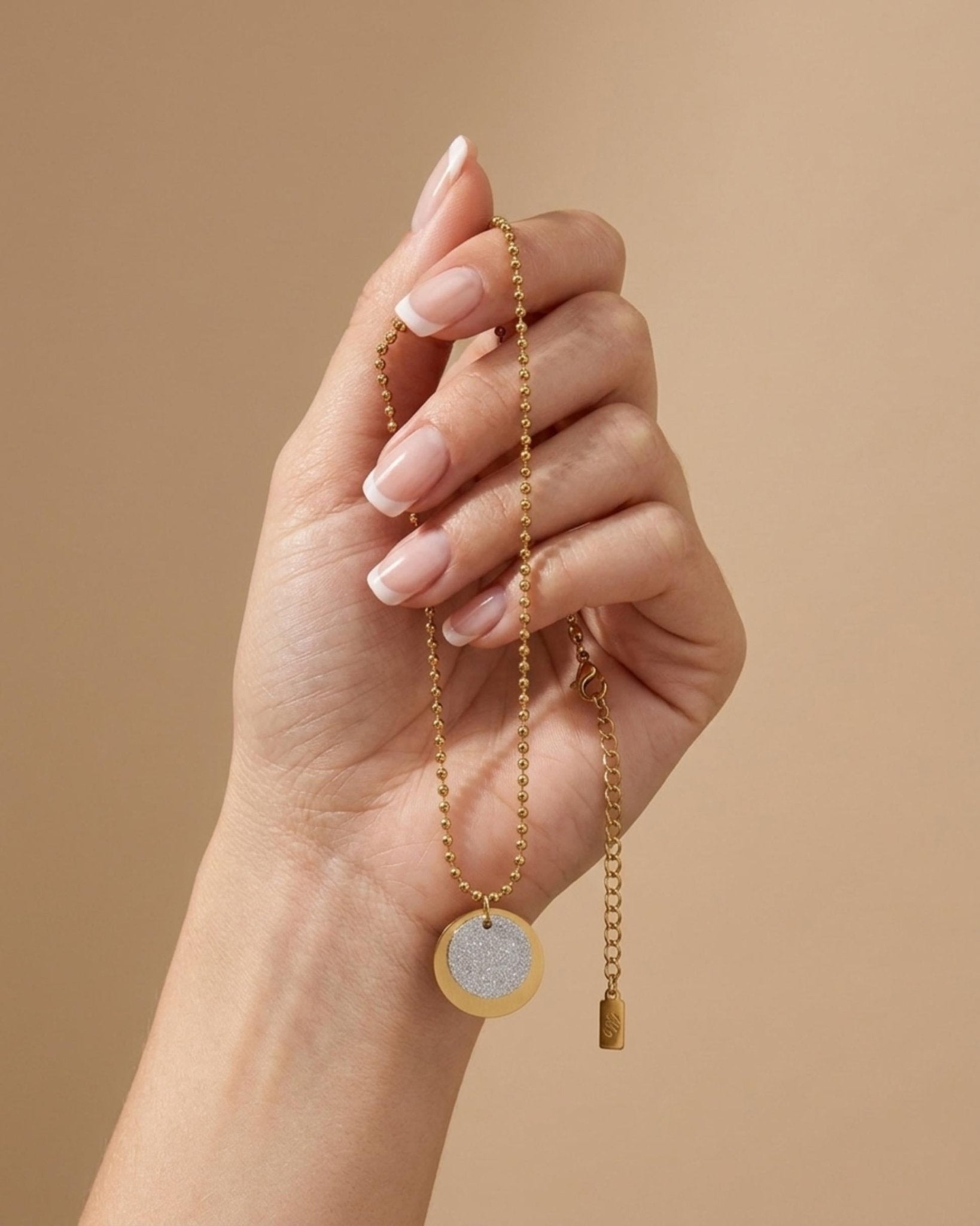 LIV Waterproof 18K Gold Plated Duo Tone Necklace – Adjustable Chain & Brushed/Sanded Stainless Steel - DANSK Copenhagen