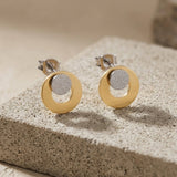 LIV Waterproof 18K Gold Plated Multi Dot Earrings – Brushed/Sanded Stainless Steel - DANSK Copenhagen