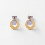 LIV Waterproof 18K Gold Plated Multi Dot Earrings – Brushed/Sanded Stainless Steel - DANSK Copenhagen