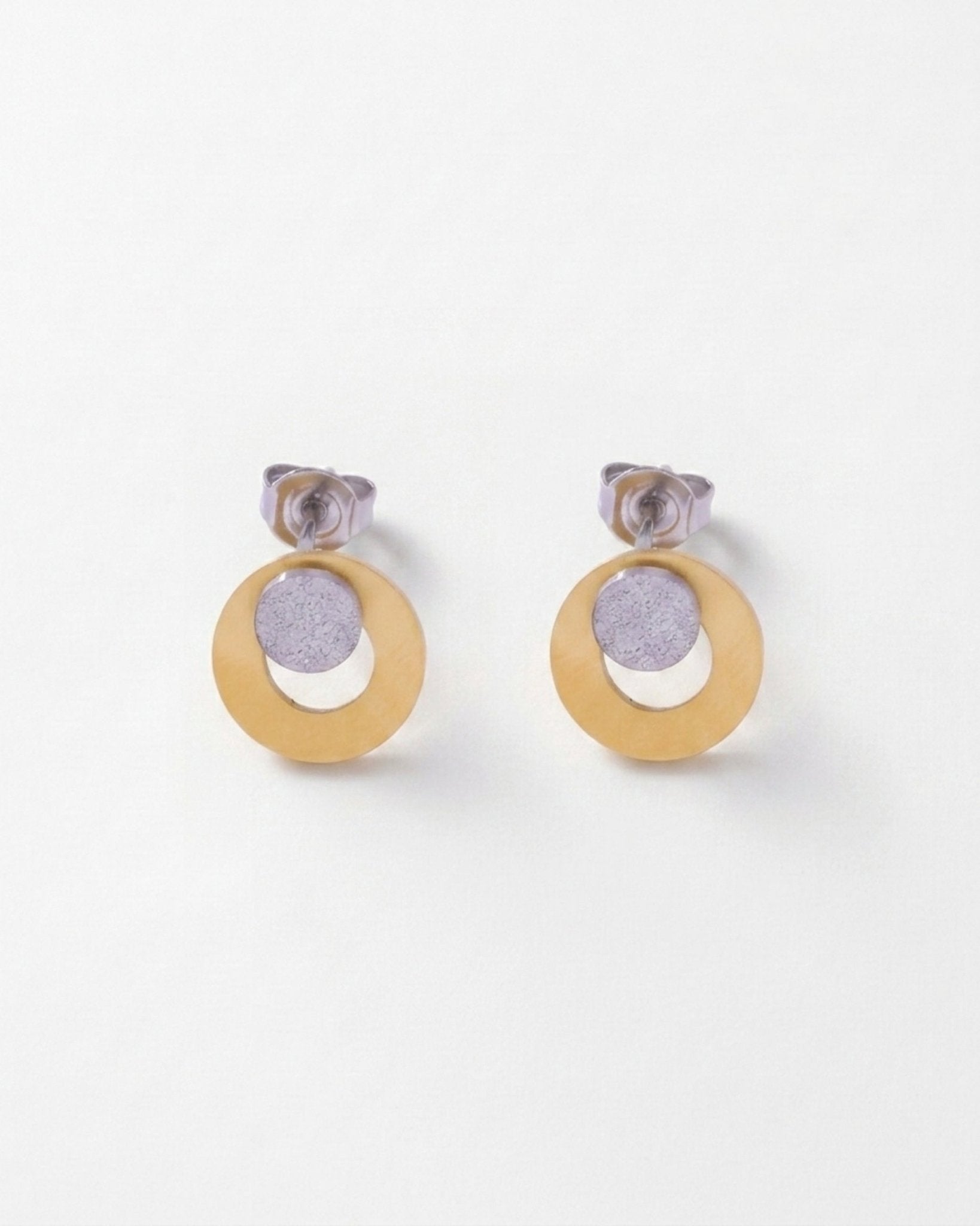 LIV Waterproof 18K Gold Plated Multi Dot Earrings – Brushed/Sanded Stainless Steel - DANSK Copenhagen