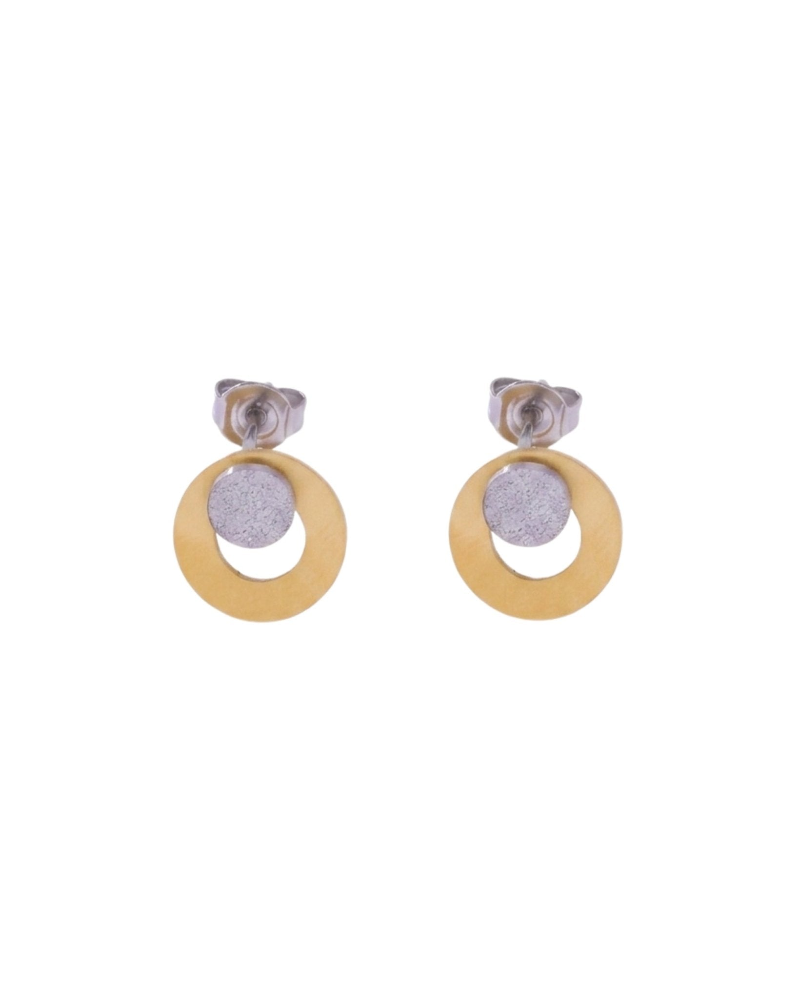 LIV Waterproof 18K Gold Plated Multi Dot Earrings – Brushed/Sanded Stainless Steel - DANSK Copenhagen