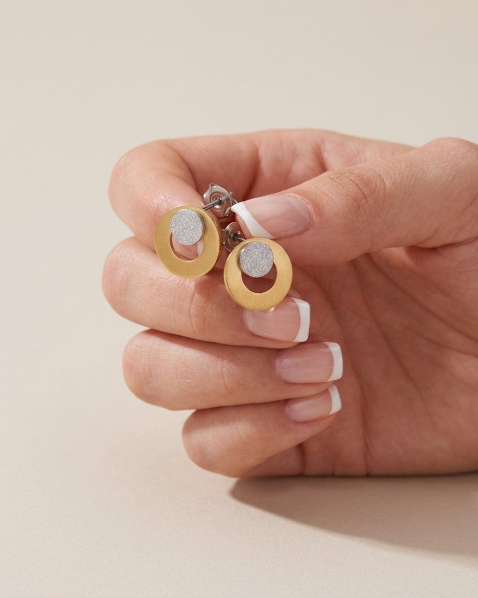 LIV Waterproof 18K Gold Plated Multi Dot Earrings – Brushed/Sanded Stainless Steel - DANSK Copenhagen