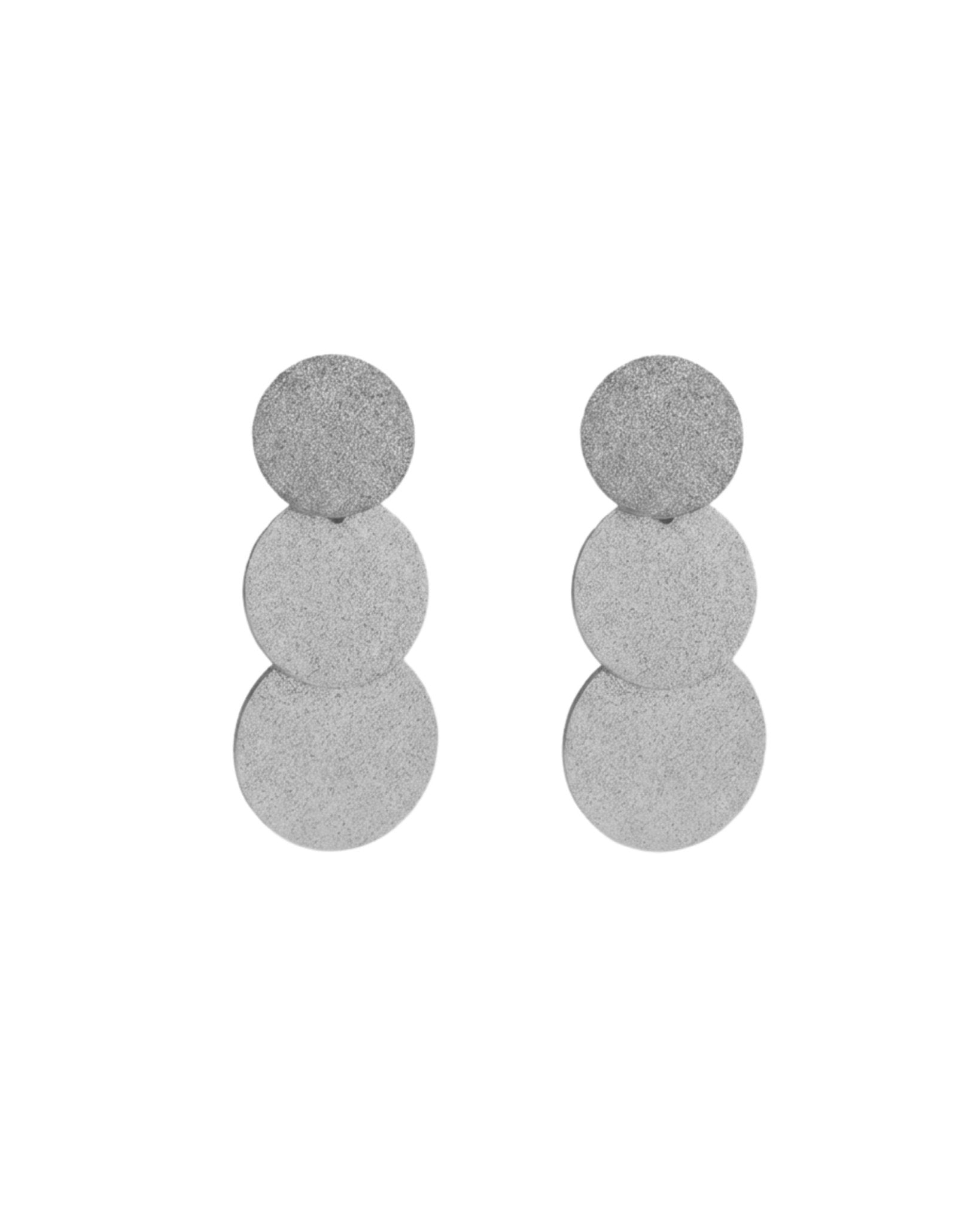 LIV Waterproof Silver Stainless Steel 2in1 Open Earring – Brushed/Sanded Finish - DANSK Copenhagen